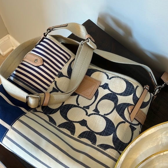 $358 Coach patchwork Daisy convertible striped Shoulder Bag Handbag 23963 F23963 - Picture 8 of 8